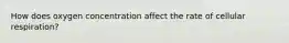 How does oxygen concentration affect the rate of cellular respiration?