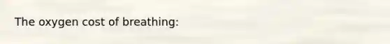 The oxygen cost of breathing: