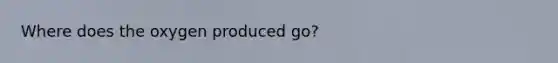 Where does the oxygen produced go?