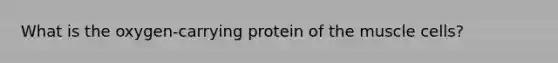 What is the oxygen-carrying protein of the muscle cells?