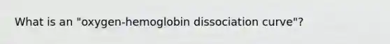 What is an "oxygen-hemoglobin dissociation curve"?