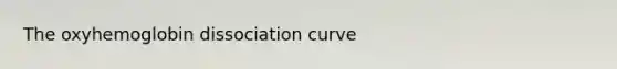 The oxyhemoglobin dissociation curve