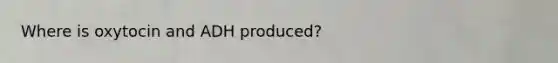 Where is oxytocin and ADH produced?