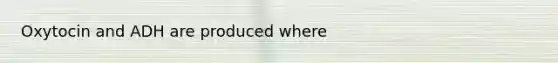 Oxytocin and ADH are produced where