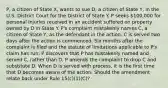 P, a citizen of State X, wants to sue D, a citizen of State Y, in the U.S. District Court for the District of State Y. P seeks 100,000 for personal injuries received in an accident suffered on property owned by D in State Y. P's complaint mistakenly names C, a citizen of State Y, as the defendant in the action. C is served two days after the action is commenced. Six months after the complaint is filed and the statute of limitations applicable to P's claim has run, P discovers that P has mistakenly named and served C, rather than D. P amends the complaint to drop C and substitute D. When D is served with process, it is the first time that D becomes aware of the action. Should the amendment relate back under Rule 15(c)(1)(C)?