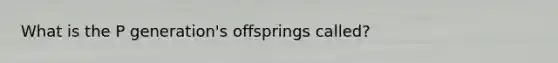 What is the P generation's offsprings called?