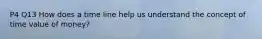 P4 Q13 How does a time line help us understand the concept of time value of money?