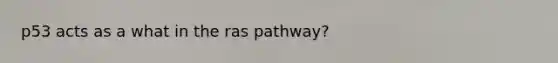 p53 acts as a what in the ras pathway?