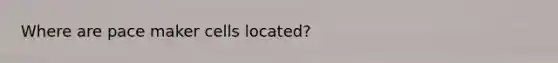 Where are pace maker cells located?