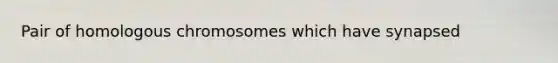 Pair of homologous chromosomes which have synapsed
