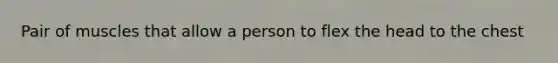 Pair of muscles that allow a person to flex the head to the chest