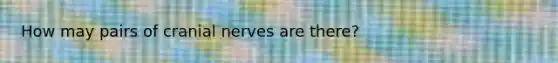 How may pairs of cranial nerves are there?