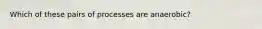Which of these pairs of processes are anaerobic?
