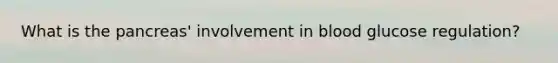 What is the pancreas' involvement in blood glucose regulation?