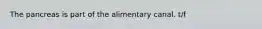 The pancreas is part of the alimentary canal. t/f