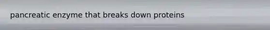 pancreatic enzyme that breaks down proteins
