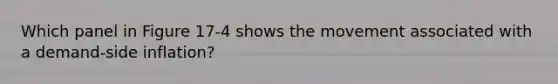 Which panel in Figure 17-4 shows the movement associated with a demand-side inflation?