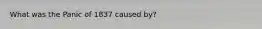 What was the Panic of 1837 caused by?