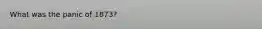 What was the panic of 1873?
