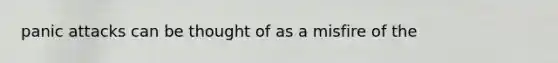 panic attacks can be thought of as a misfire of the