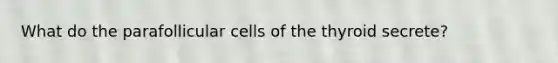 What do the parafollicular cells of the thyroid secrete?