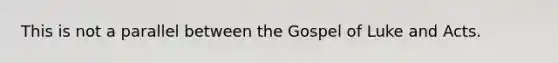 This is not a parallel between the Gospel of Luke and Acts.