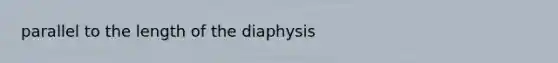 parallel to the length of the diaphysis