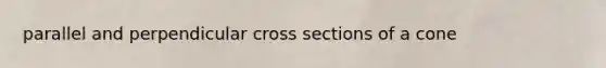 parallel and perpendicular cross sections of a cone