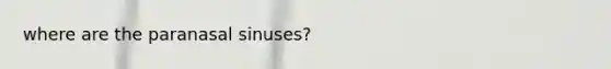 where are the paranasal sinuses?