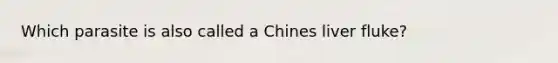 Which parasite is also called a Chines liver fluke?