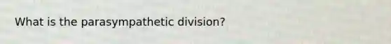 What is the parasympathetic division?