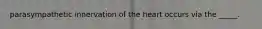 parasympathetic innervation of the heart occurs via the _____.