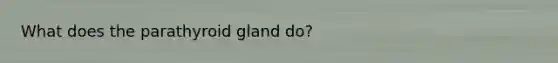 What does the parathyroid gland do?