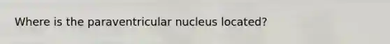 Where is the paraventricular nucleus located?