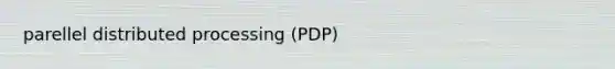 parellel distributed processing (PDP)