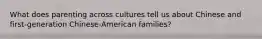 What does parenting across cultures tell us about Chinese and first-generation Chinese-American families?