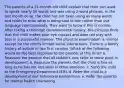 The parents of a 21-month-old child explain that their son used to speak nearly 50 words and was using 2-word phrases. In the last month or so, the child has not been using as many words and tends to echo what is being said to him rather than use language spontaneously. They want to know if this is normal. After taking a thorough developmental history, the clinician finds that the child makes poor eye contact and does not play with toys in a purposeful manner. The physical examination is normal except for the child's limited social interactions. There is a family history of autism in two first cousins. Which of the following would be the best response to the parents at this time? a. Reassure the parents that all toddlers lose skills at some point in development. b. Reassure the parents that the child is fine as long as he has not lost skills in other domains. c. Send the child to the Emergency Department (ED). d. Refer the child to a developmental and behavioral pediatrician. e. Refer the parents for mental health counseling.