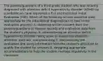 The parents/guardians of a third-grade student who was recently diagnosed with attention deficit hyperactivity disorder (ADHD) by a pediatrician have requested a Full and Individual Initial Evaluation (FIIE). Which of the following actions would be most appropriate for the educational diagnostician to take in the evaluation process? A. obtaining written consent from the parents/guardians to request records and evaluation data from the student's physician B. administering an attention deficit hyperactivity disorder rating scale to assess the student's attention, memory, and processing C. discontinuing the evaluation and using information from the student's physician to qualify the student for services D. designing appropriate accommodations to help the student manage impulsivity in the classroom