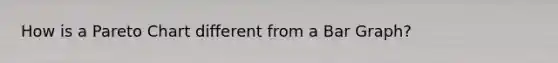 How is a Pareto Chart different from a Bar Graph?