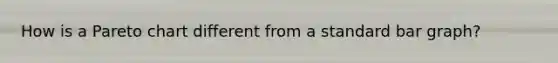 How is a Pareto chart different from a standard bar graph?