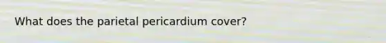 What does the parietal pericardium cover?