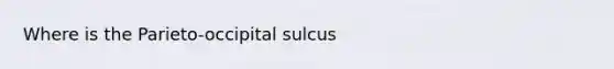 Where is the Parieto-occipital sulcus