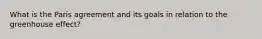 What is the Paris agreement and its goals in relation to the greenhouse effect?