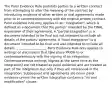 The Parol Evidence Rule prohibits parties to a written contract from attempting to alter the meaning of the contract by introducing evidence of other written or oral agreements made prior to or contemporaneously with the original written contract. Parol evidence rule only applies to an "integration", which is defined as a document that the parties' intended be the FINAL expression of their agreement. A "partial integration" is a document intended to be final but not intended to include all details of the parties' agreement. A "total integration" is a document intended to be final and also intended to include all details. ___________________ Parol Evidence Rule only applies to writings or discussions that take place PRIOR to or contemporaneously with the signing of an integration. Contemporaneous writings (signed at the same time as the integration) are not treated as parol evidence and are treated as part of the integration but only if they are referenced in the integration. Subsequent oral agreements are never parol evidence unless the written integration contains a "no oral modification" clause.