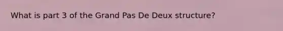 What is part 3 of the Grand Pas De Deux structure?