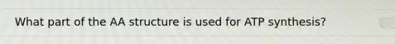 What part of the AA structure is used for ATP synthesis?