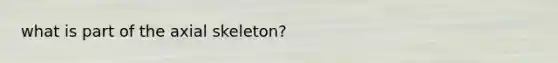 what is part of the axial skeleton?