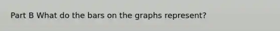 Part B What do the bars on the graphs represent?