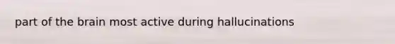 part of the brain most active during hallucinations