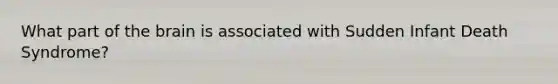 What part of the brain is associated with Sudden Infant Death Syndrome?